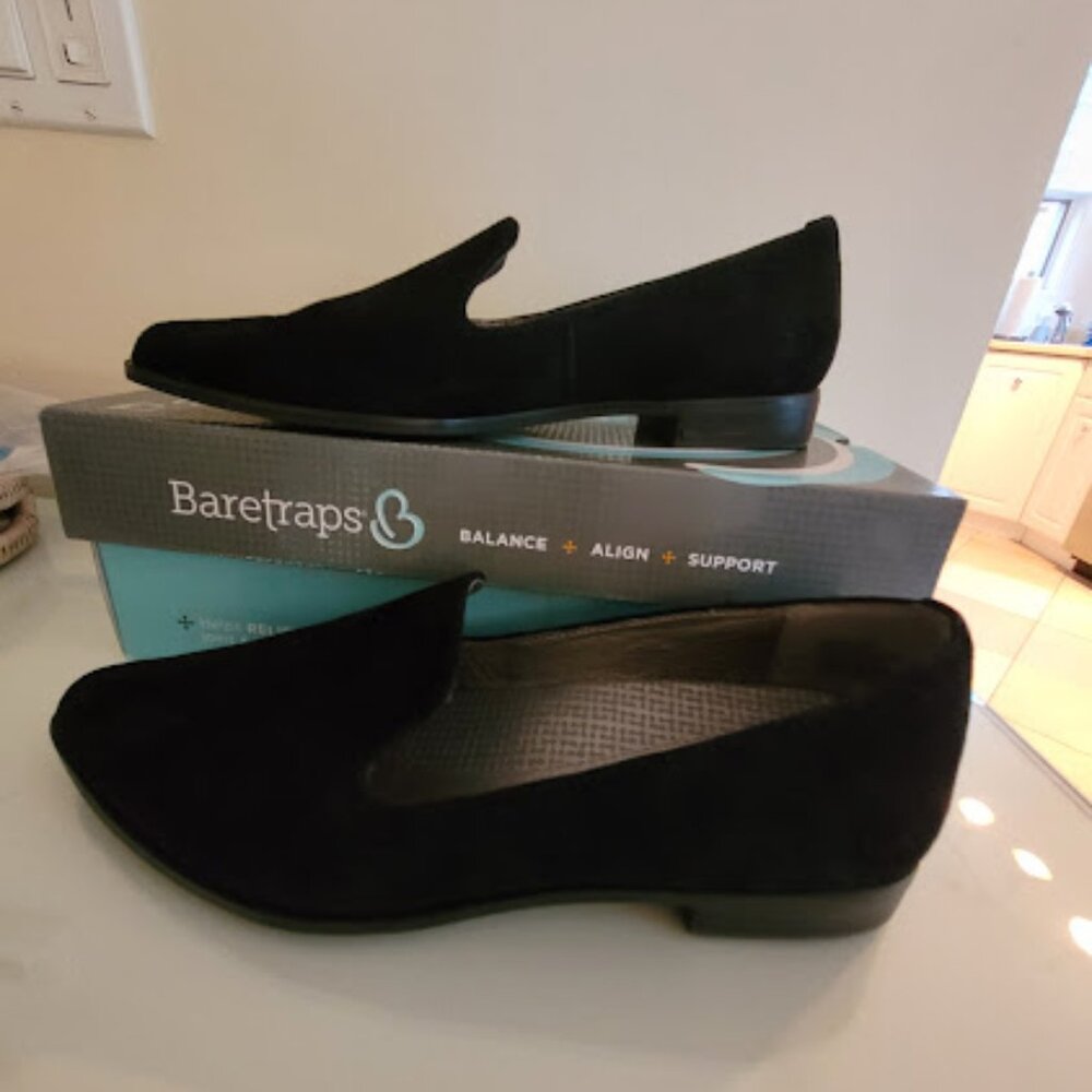 Baretraps Black Suede Loafer